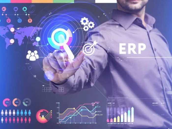 Ilustrasi software ERP Indonesia untuk integrasi proses bisnis lintas departemen